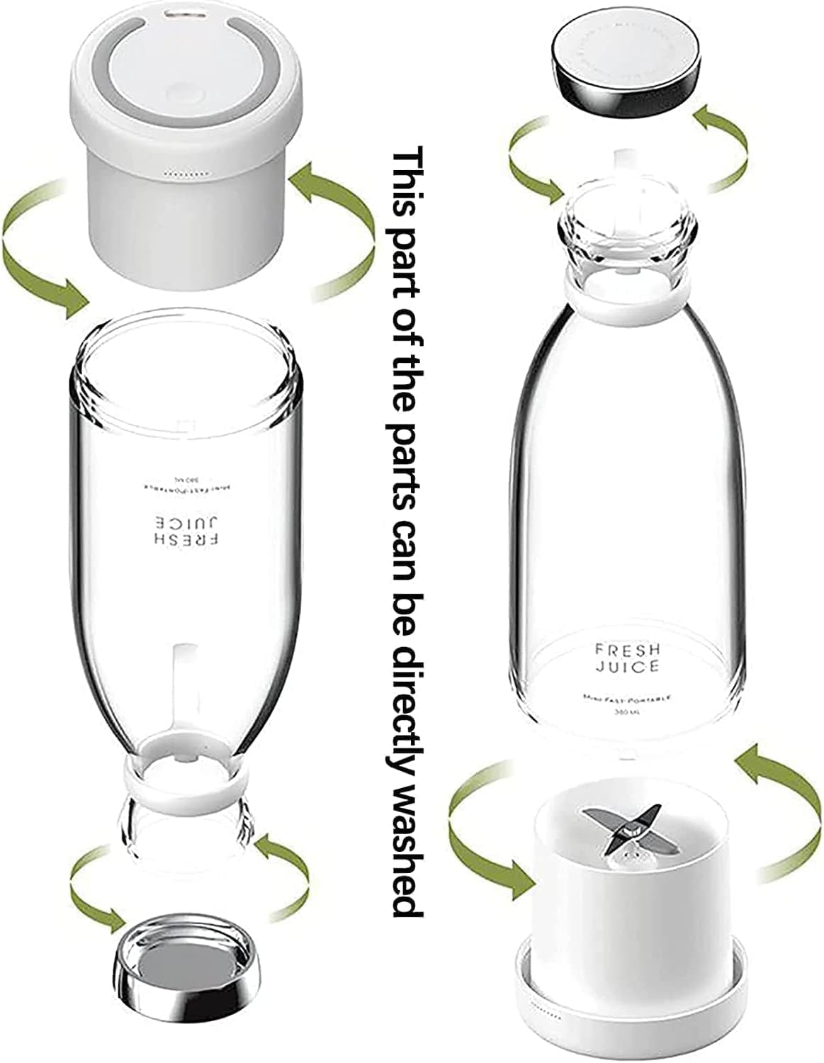 Portable Blender for Shakes and Smoothies with 11.83 Oz Travel Cup and Lid,