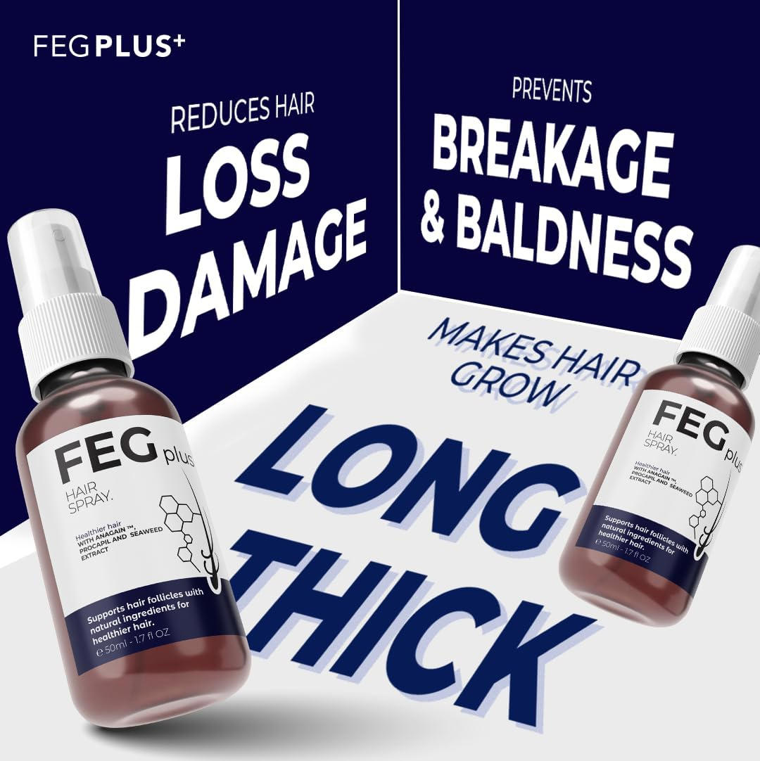 FEGPLUS Minoxidil Hair & Beard Growth Serum (50ml), Rosemary Oil for Hair Growth Booster