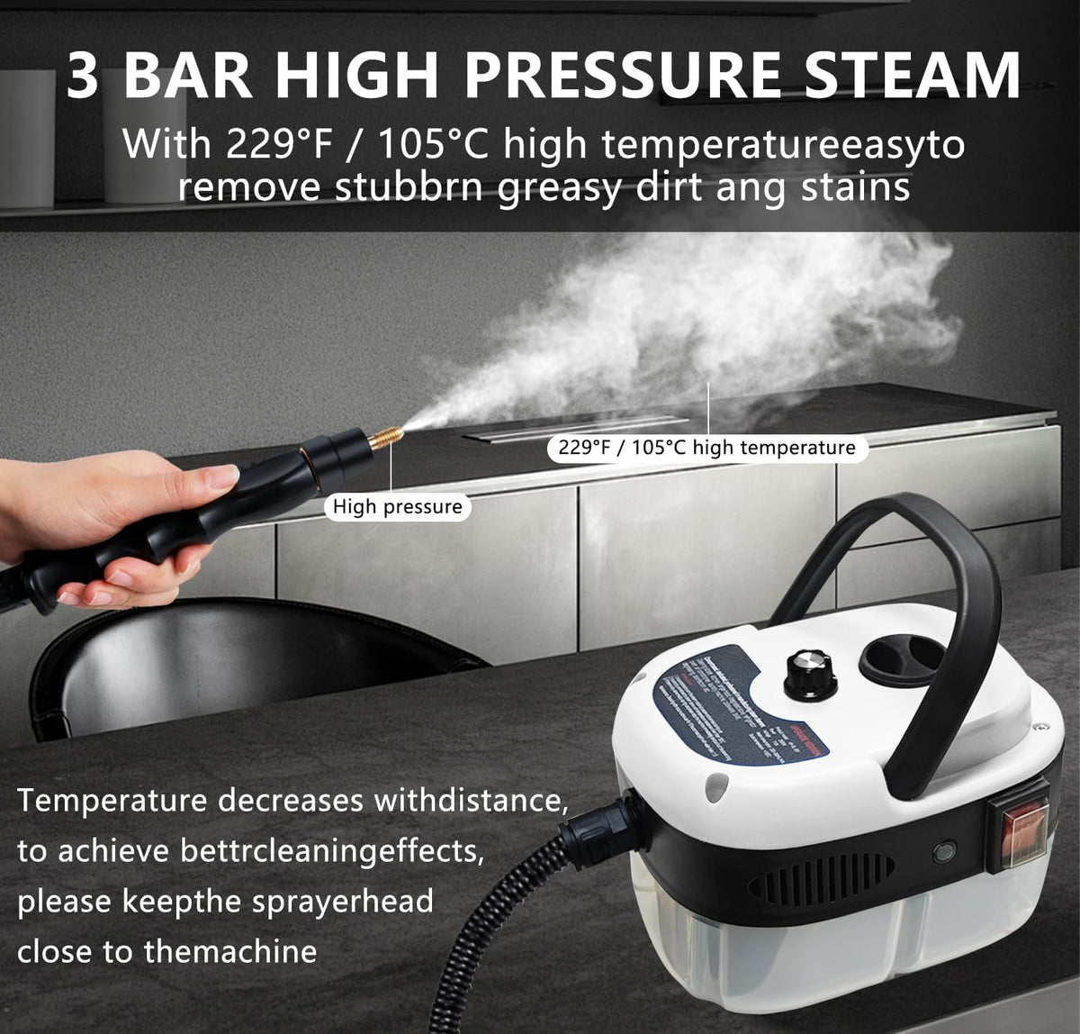 High Pressure Steam Cleaning Machine for Home