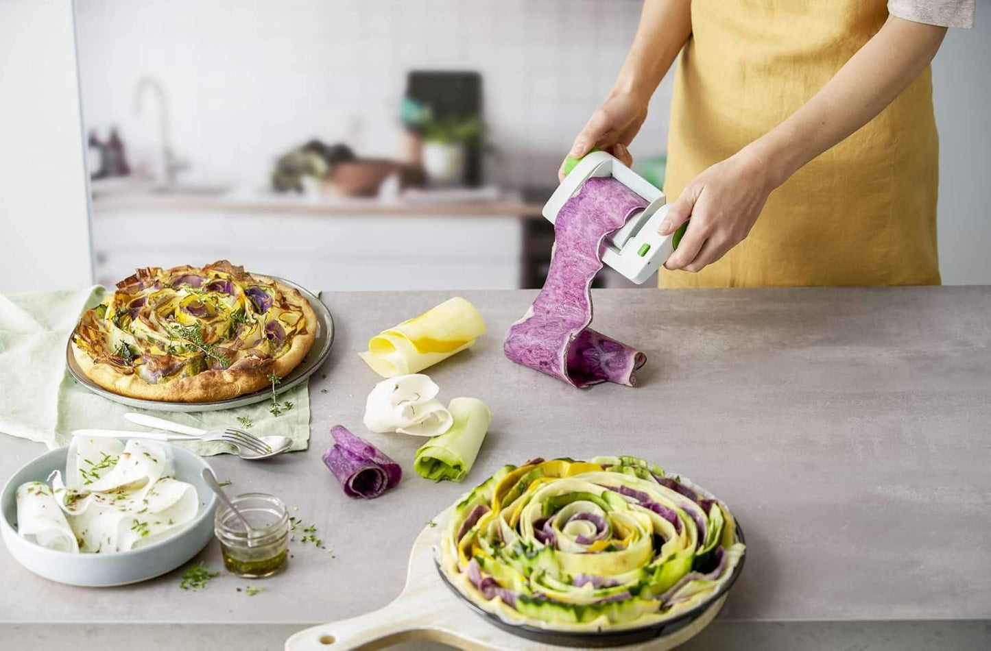 Veggie Sheet Slicer, Green, Plastic, Fruit and Vegetable Cutter