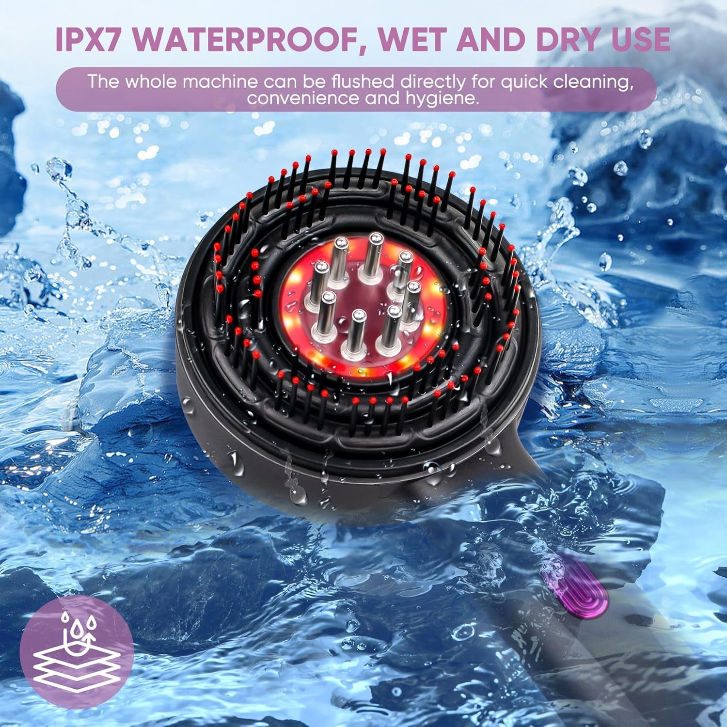 3 in 1 Scalp Massager Hair Growth Hair Oil Applicator, Waterproof Electric Scalp  Head Massager