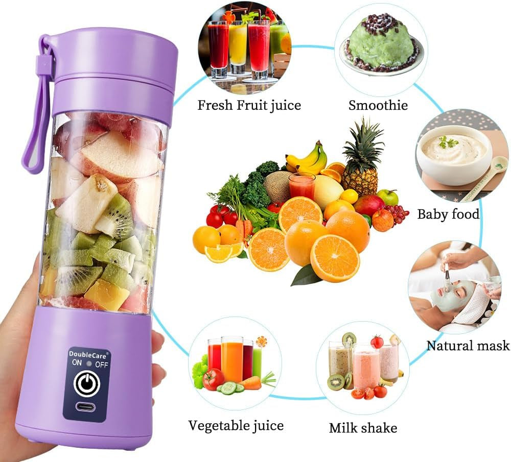 Portable Electric USB Juicer Blender Juicer for Shakes and Smoothies, Juice,380Ml, 