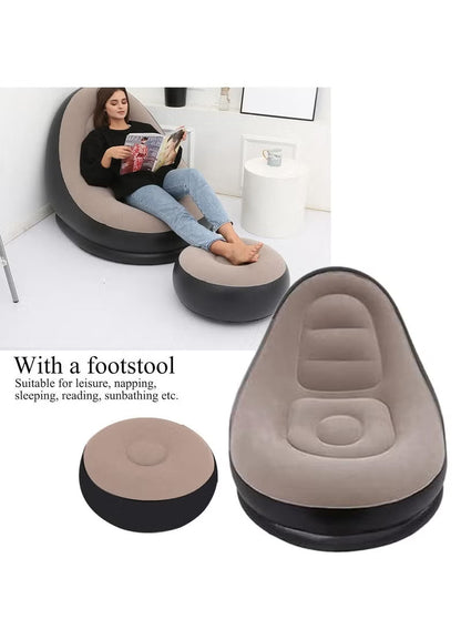 2PCS Portable Inflatable Sofa Chair with Air Pump