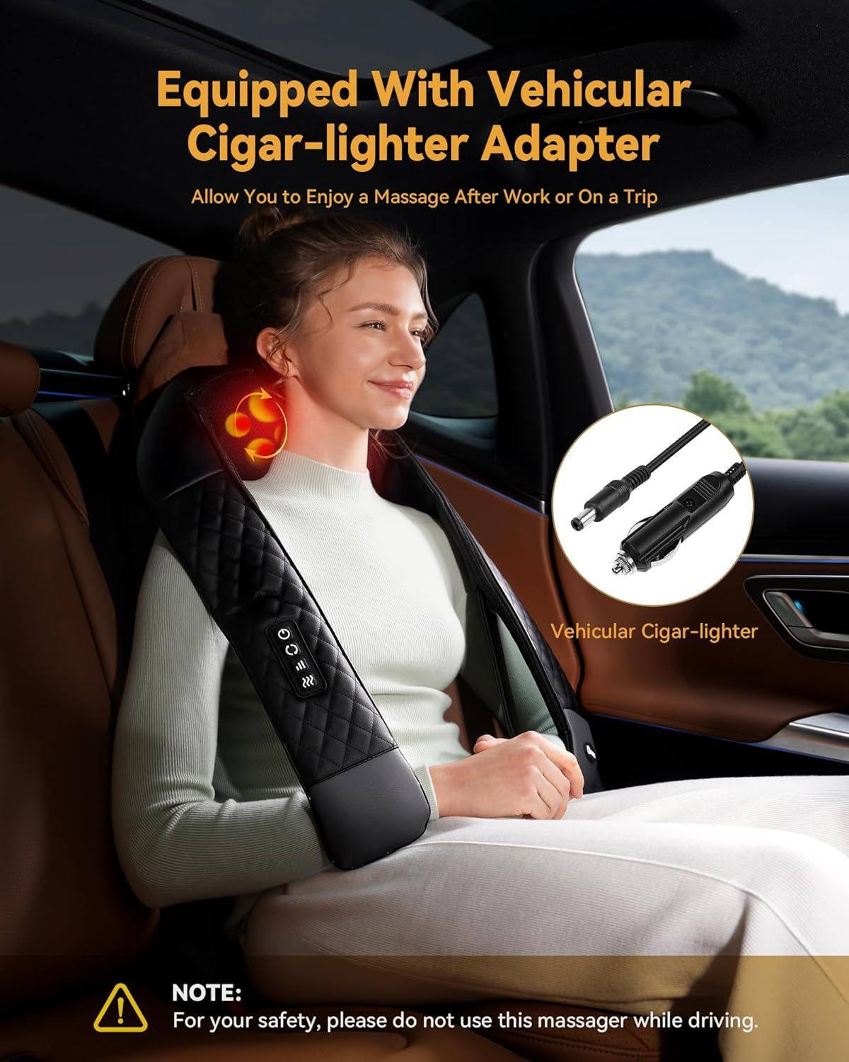 Neck, Back  and Shoulder Massager with Heat, Deep Tissue 4D Kneading Massage Pillow for Shoulder