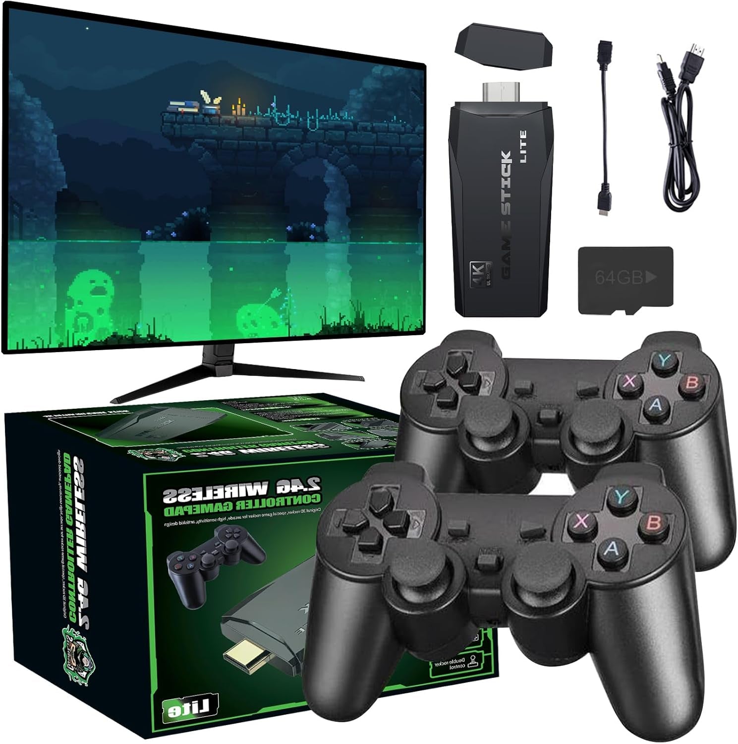 M8 PRO Wireless Game Console - Retro Gaming Consoles with Built in Classic Games, 9 Classic Emulators