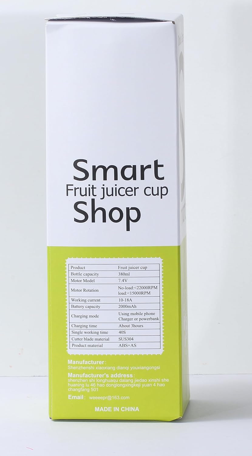 Portable Electric USB Juicer Blender Juicer for Shakes and Smoothies, Juice,380Ml, 