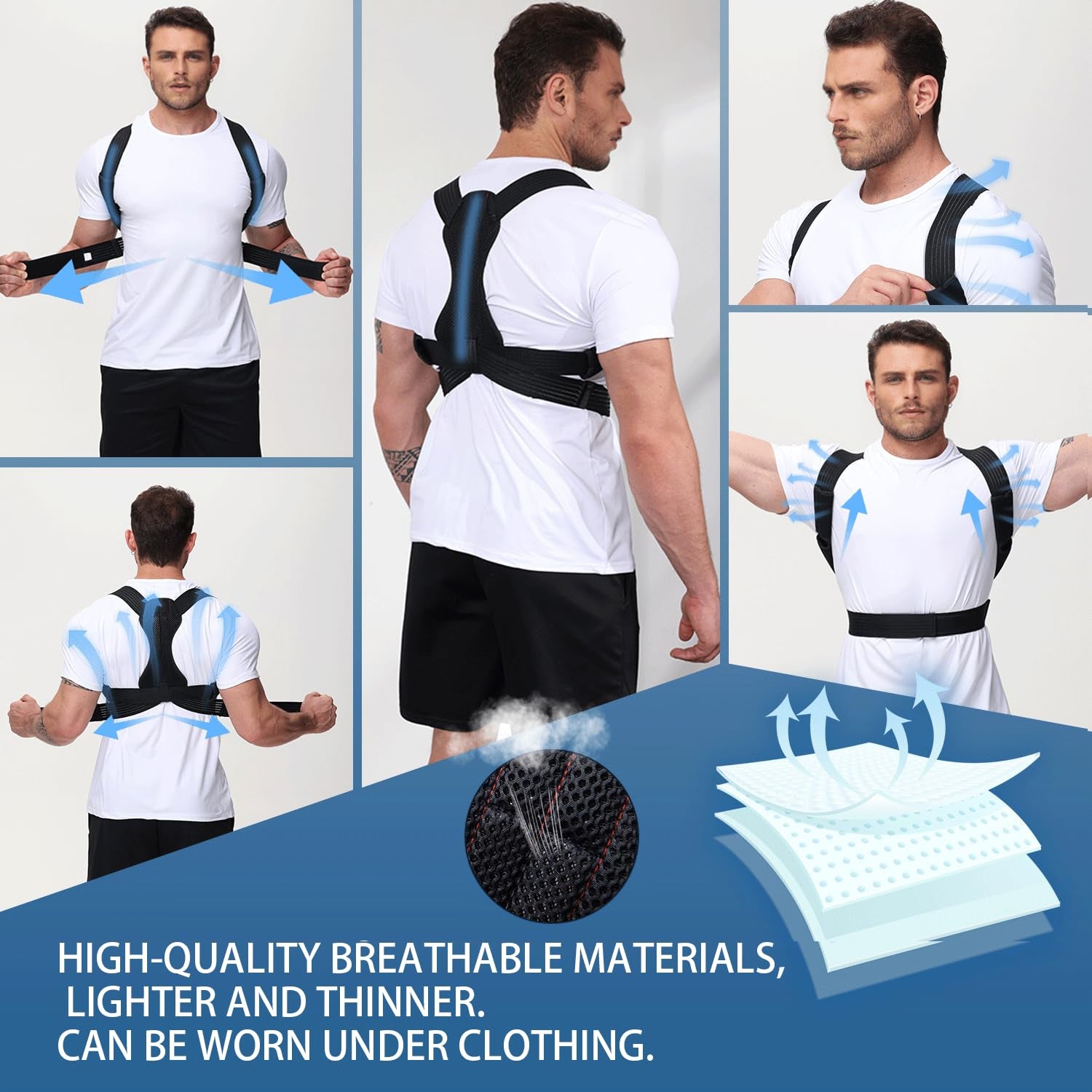 Posture Corrector for Men and Women, Adjustable Back Brace for Back, Neck and Shoulder Pain Relief