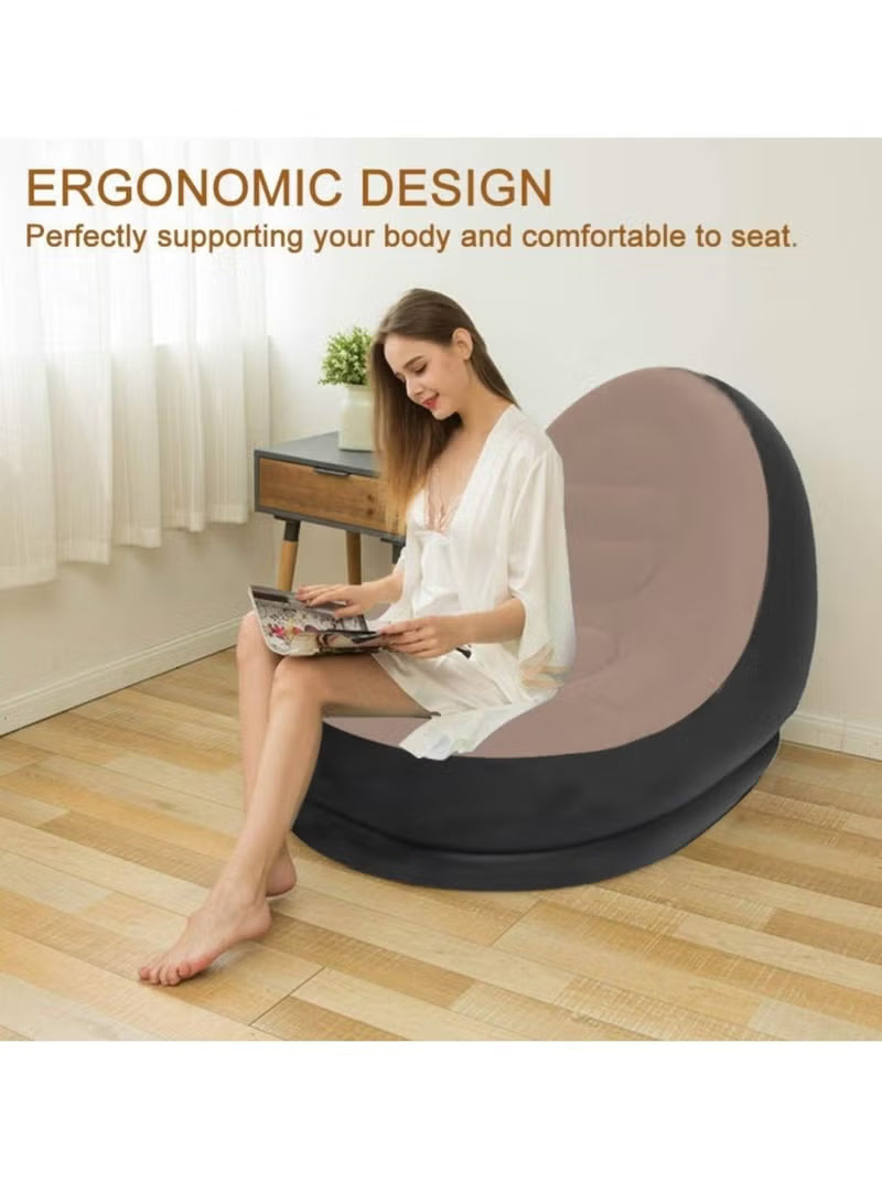 2PCS Portable Inflatable Sofa Chair with Air Pump