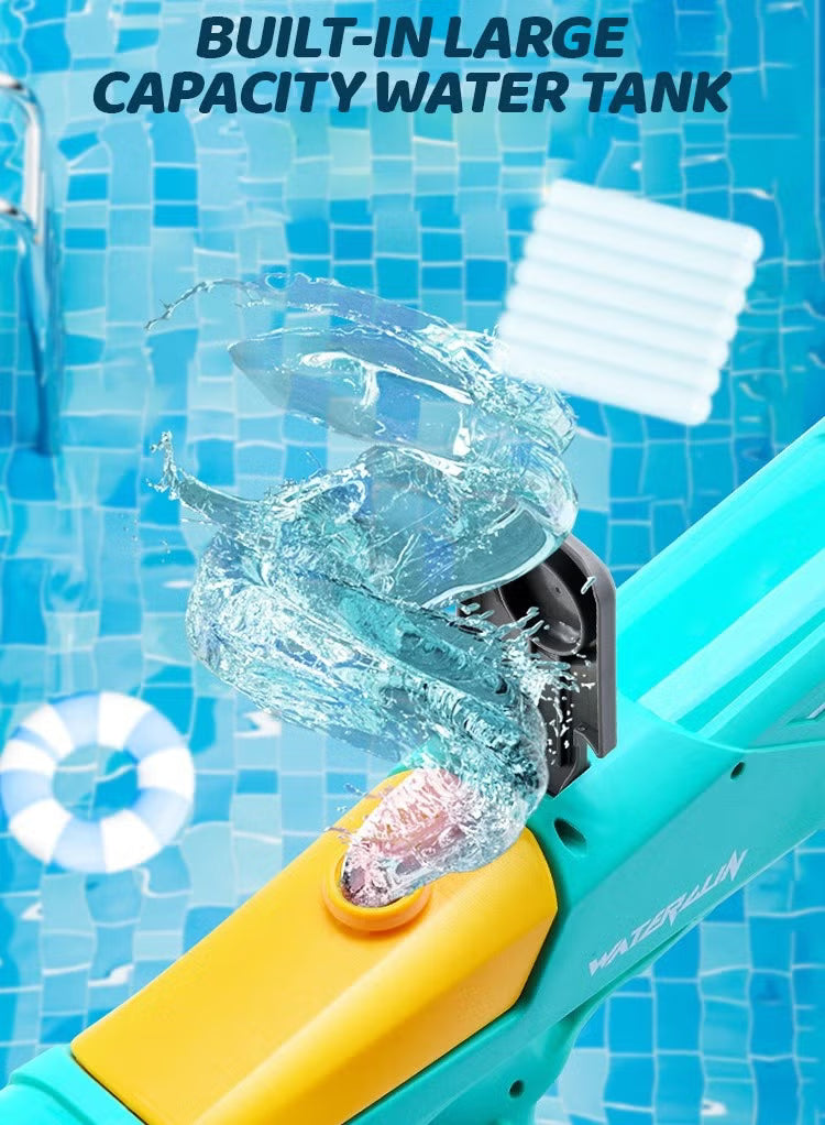 🔫 Electric Water Gun with LED Lights & 10m Range