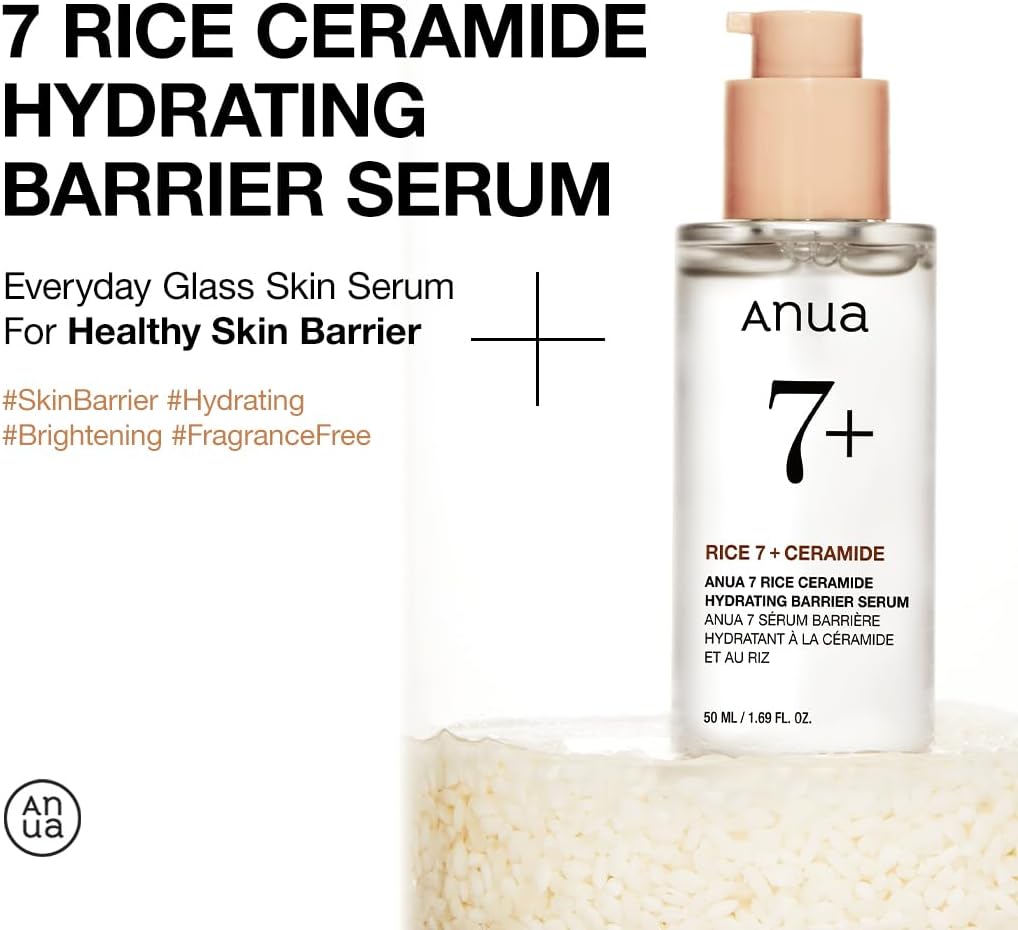 🌾 ANUA Rice Ceramide 7 Hydrating Barrier Serum (50ml / 1.69 fl. oz)