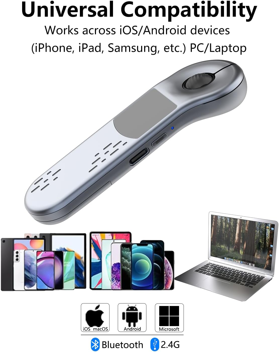 D13 Pro Rechargeable Multi-Functional Air Laser Mouse for Pc/Ios/Android with Touchpad Wireless Presentation 