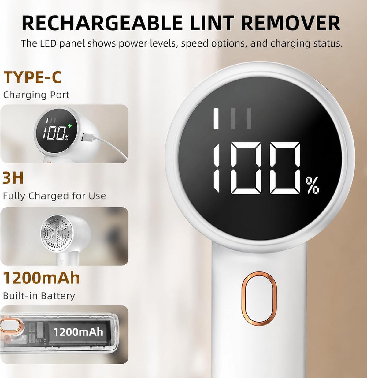 Electric Fabric Shaver – Rechargeable Lint & Pill Remover