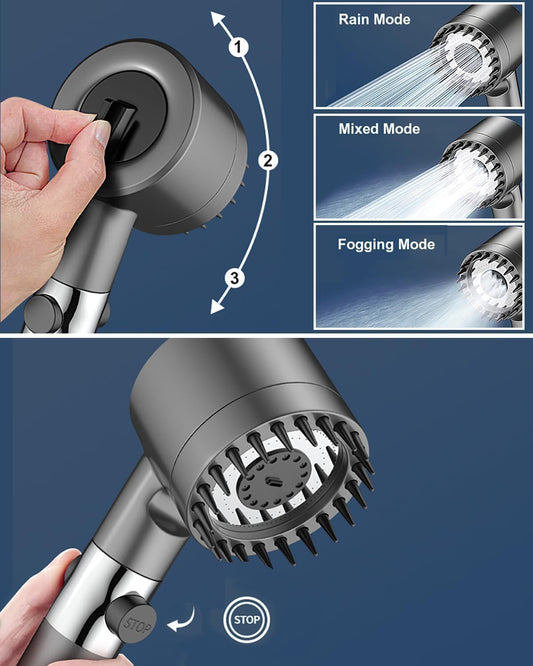 Adjustable High Pressure Shower Head for Bathing and Rinsing Fish Tank and Pets