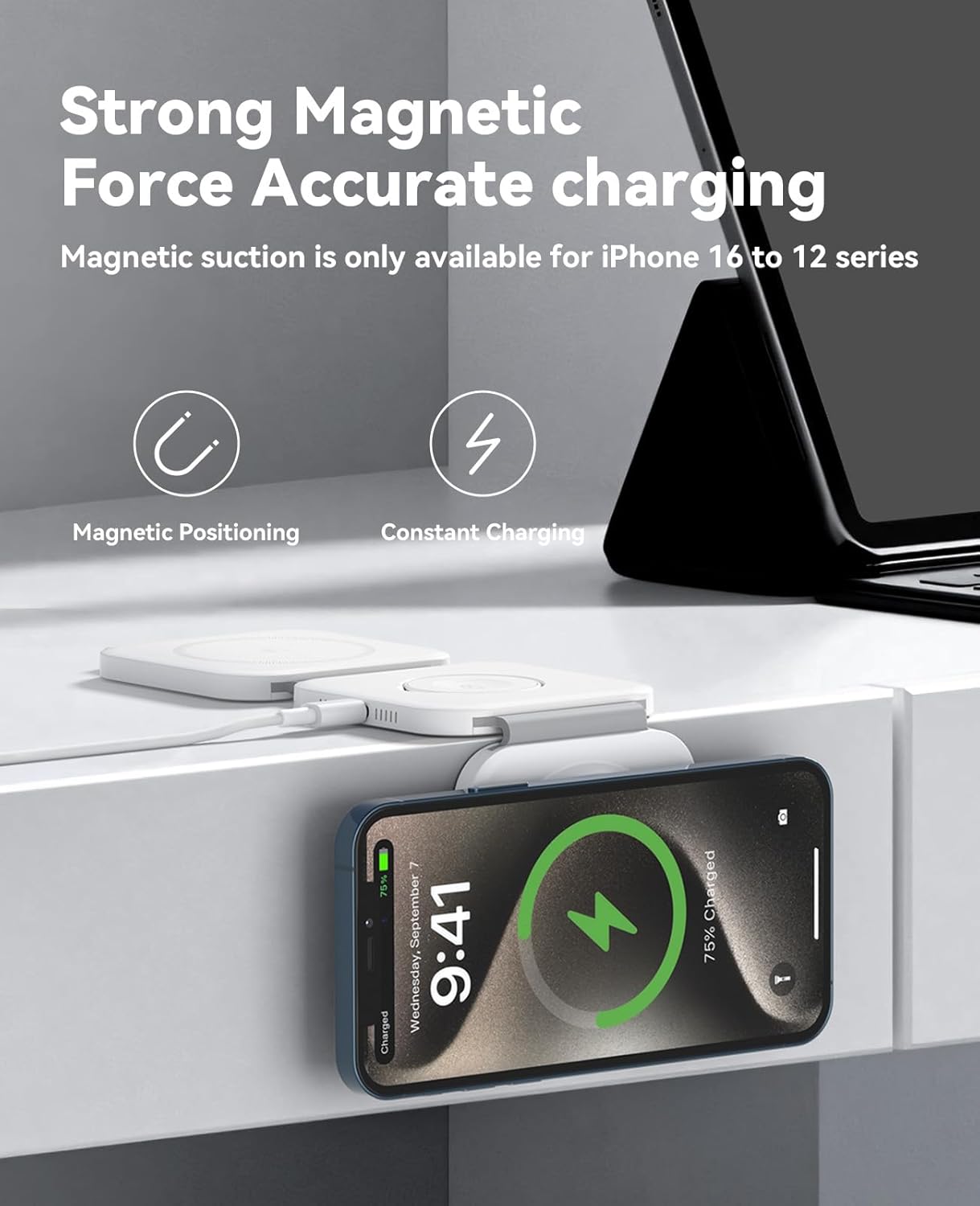 ⚡ 3-in-1 Magnetic Wireless Charging Station – Fast Charge All Your Apple Devices 🍎