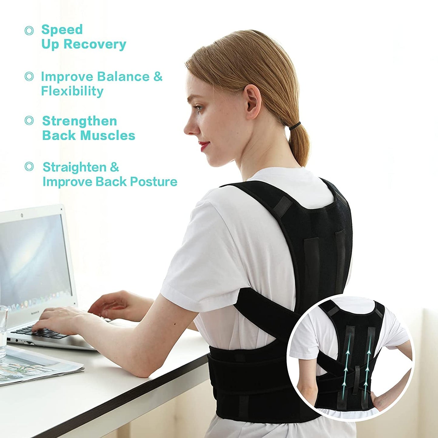 🧍 Posture Corrector Belt – Back & Shoulder Support