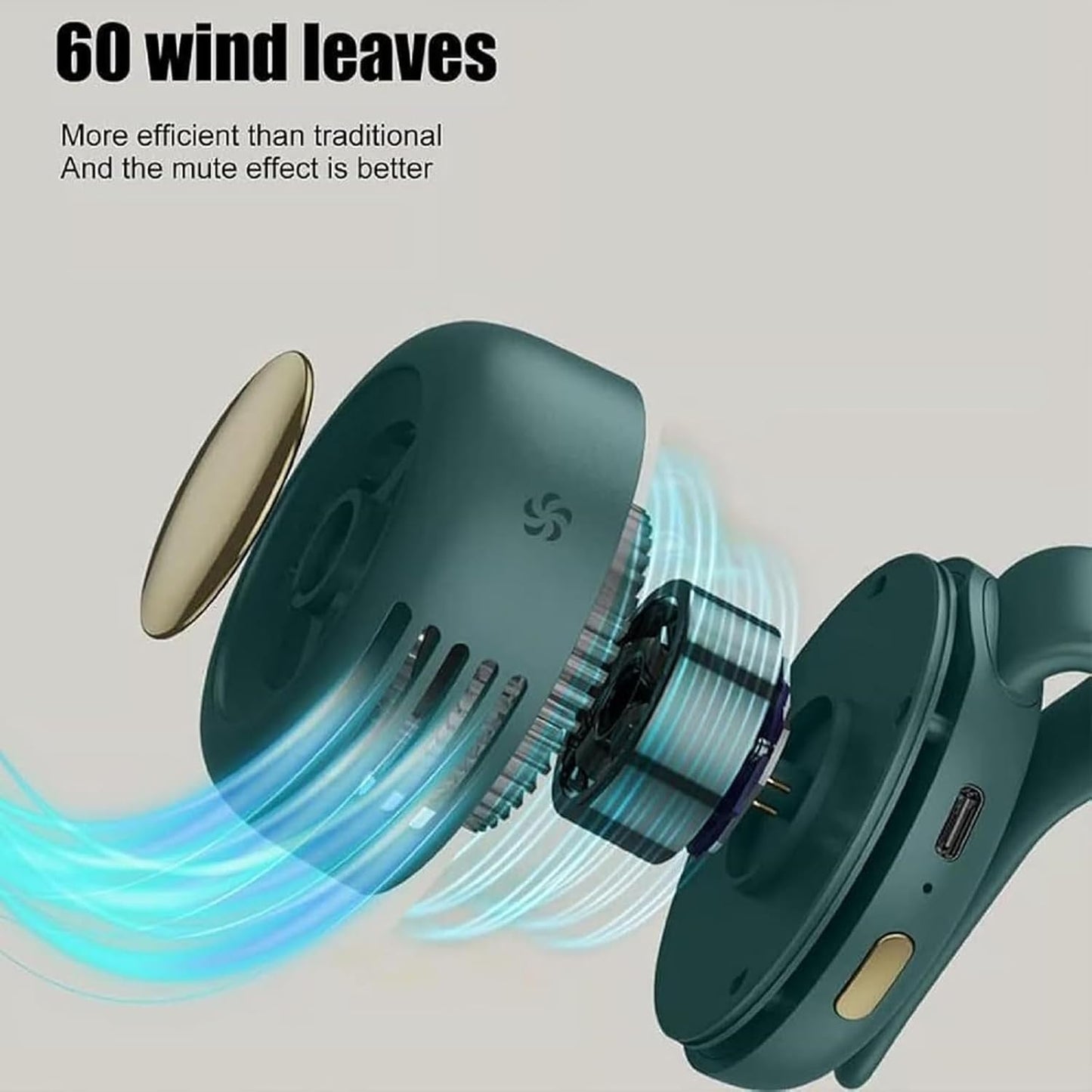 ❄️ Portable Mini Bladeless Fan – Silent USB Clip Cooling 💨