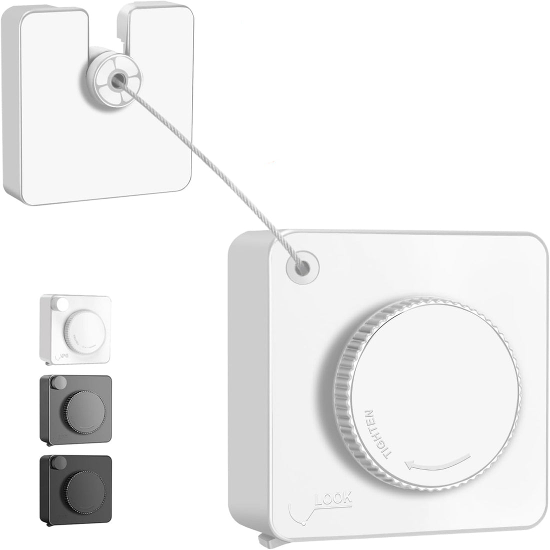 Stainless Steel Wire Laundry Line  15.7Ft Retractable Clothesline Indoor & outdoor,