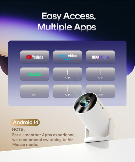 🎬 Portable 4K Smart Projector