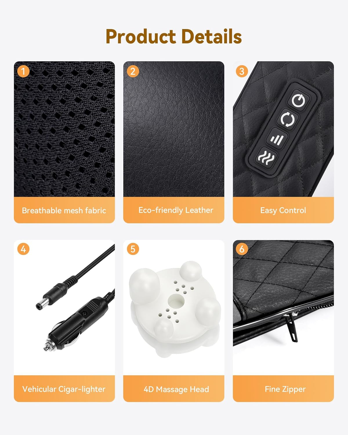 Neck, Back  and Shoulder Massager with Heat, Deep Tissue 4D Kneading Massage Pillow for Shoulder