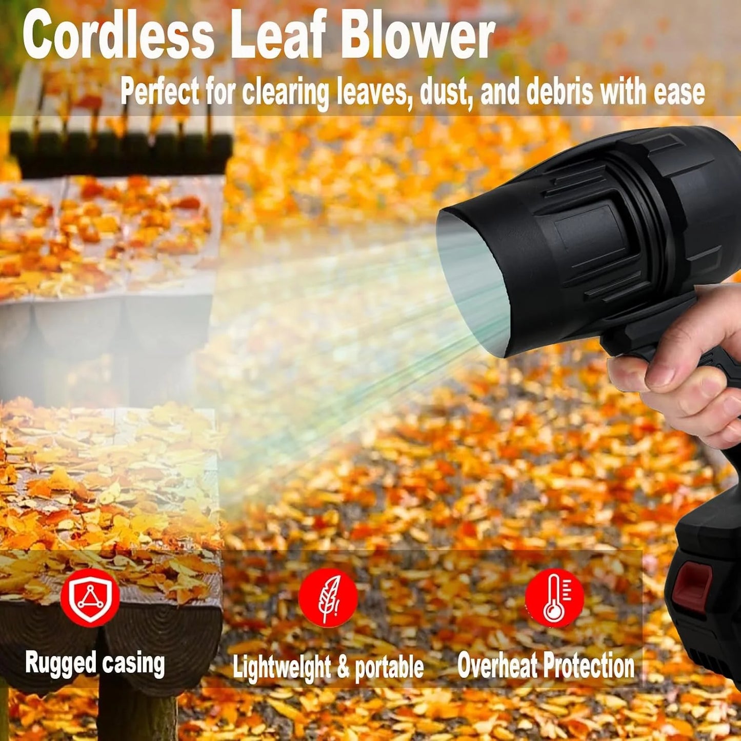 🍃 Cordless Leaf Blower – Powerful, Lightweight & Effortless Cleaning Solution 💨