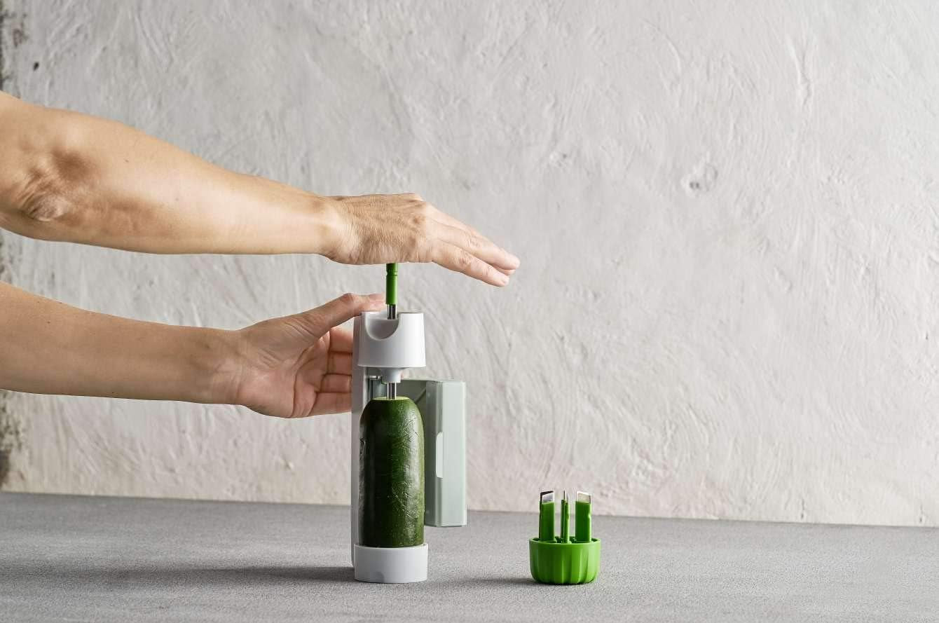 Veggie Sheet Slicer, Green, Plastic, Fruit and Vegetable Cutter