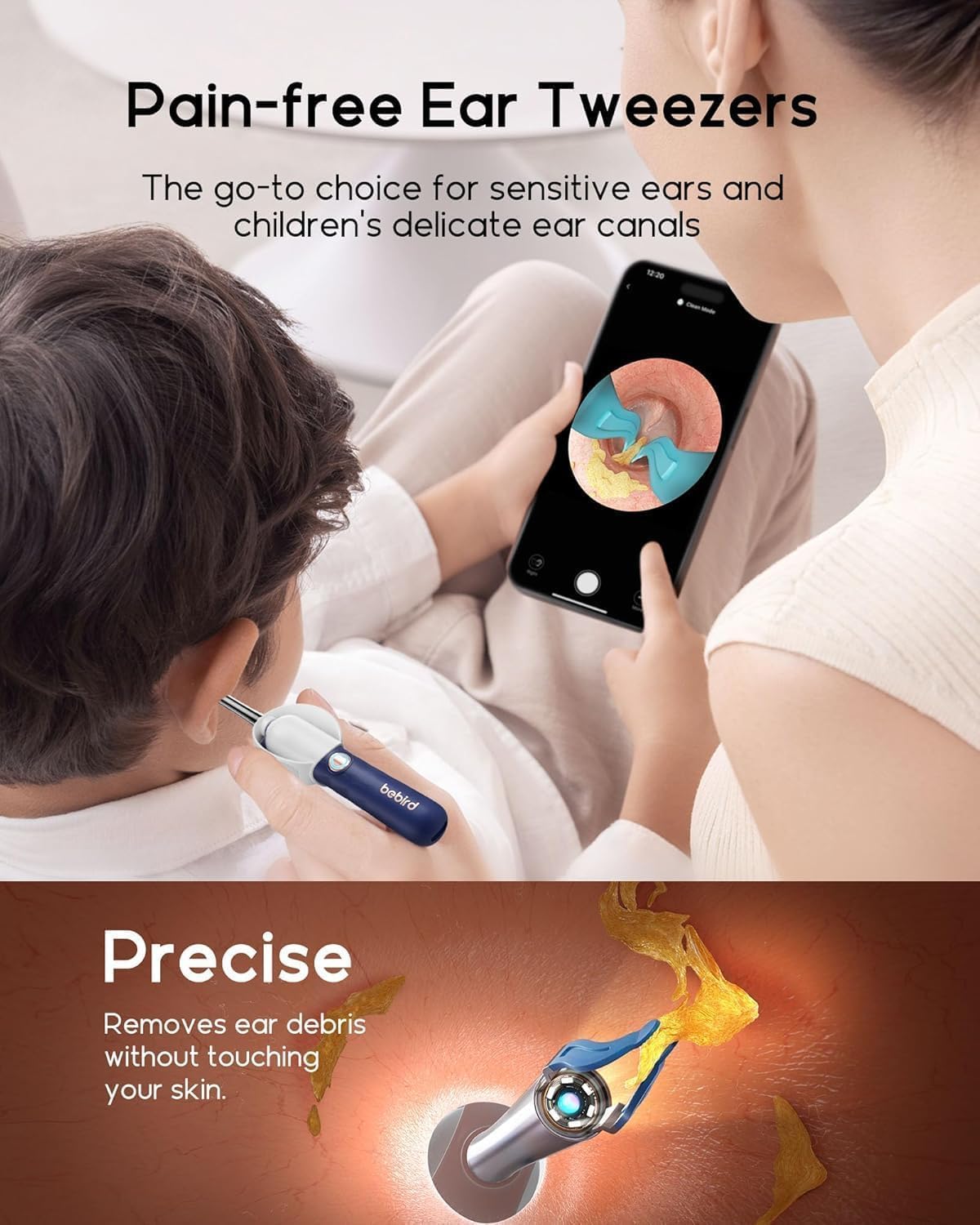Bebird Ear Wax Removal Tool Camera & Light, Ear Cleaner with Flexible Ear Camera Otoscope