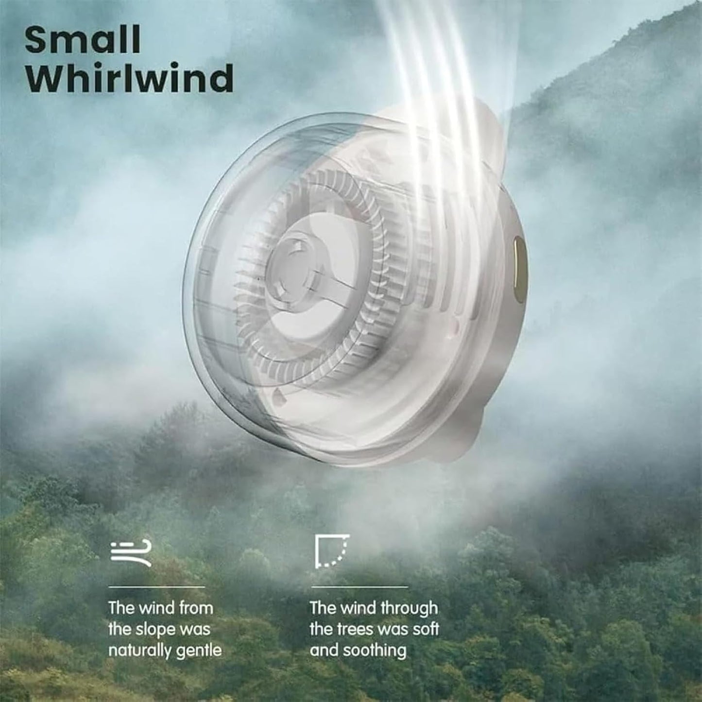 ❄️ Portable Mini Bladeless Fan – Silent USB Clip Cooling 💨