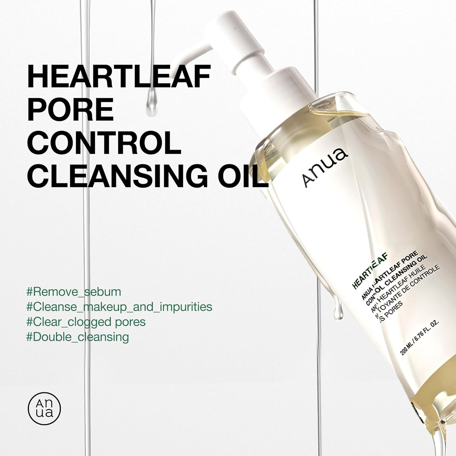 🌿 ANUA Heartleaf Pore Control Cleansing Oil – 6.76 fl oz / 200ml
