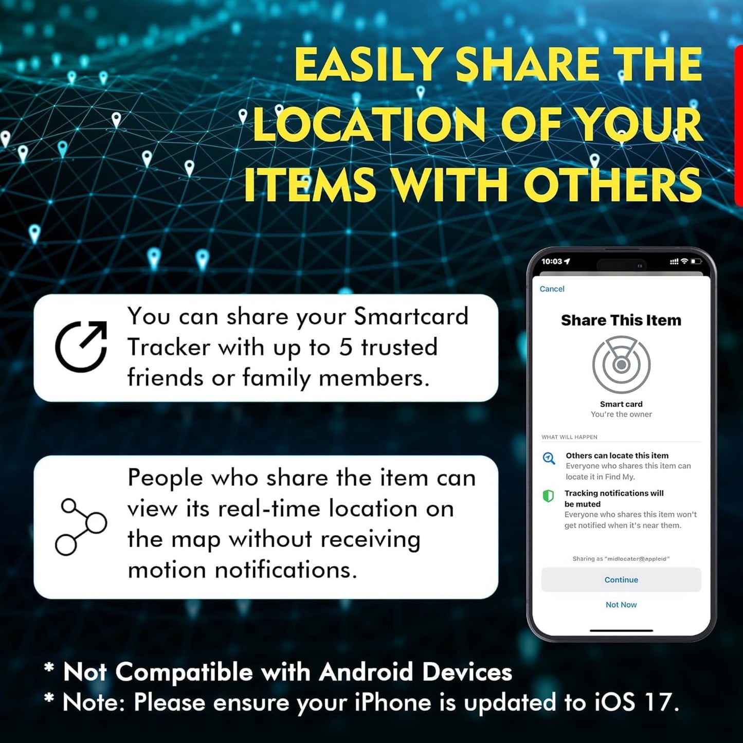 📍 Smart Wallet Tracker Card – Find Lost Items Instantly 🍎