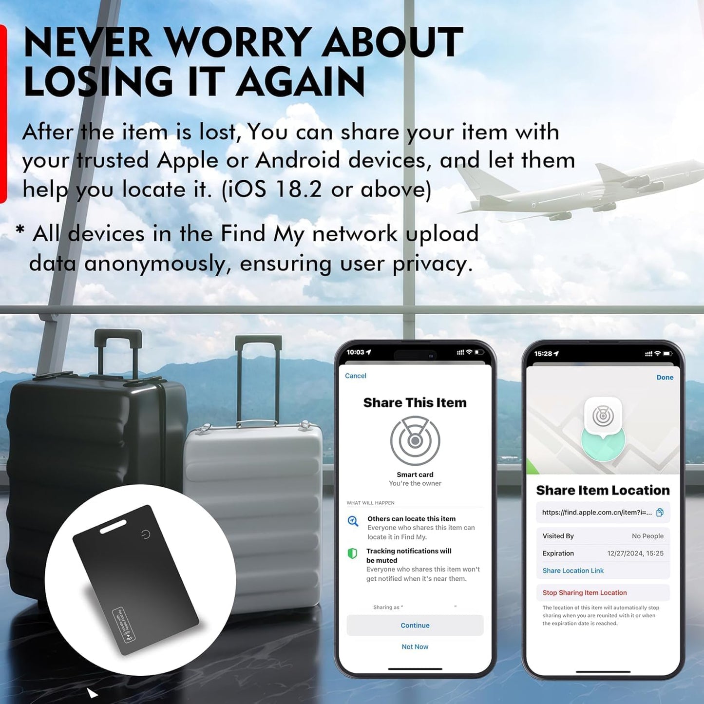 📍 Smart Wallet Tracker Card – Find Lost Items Instantly 🍎