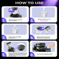 🚗✨5 in 1 Retractable Fast Car Charger with Starlight & Aromatherapy