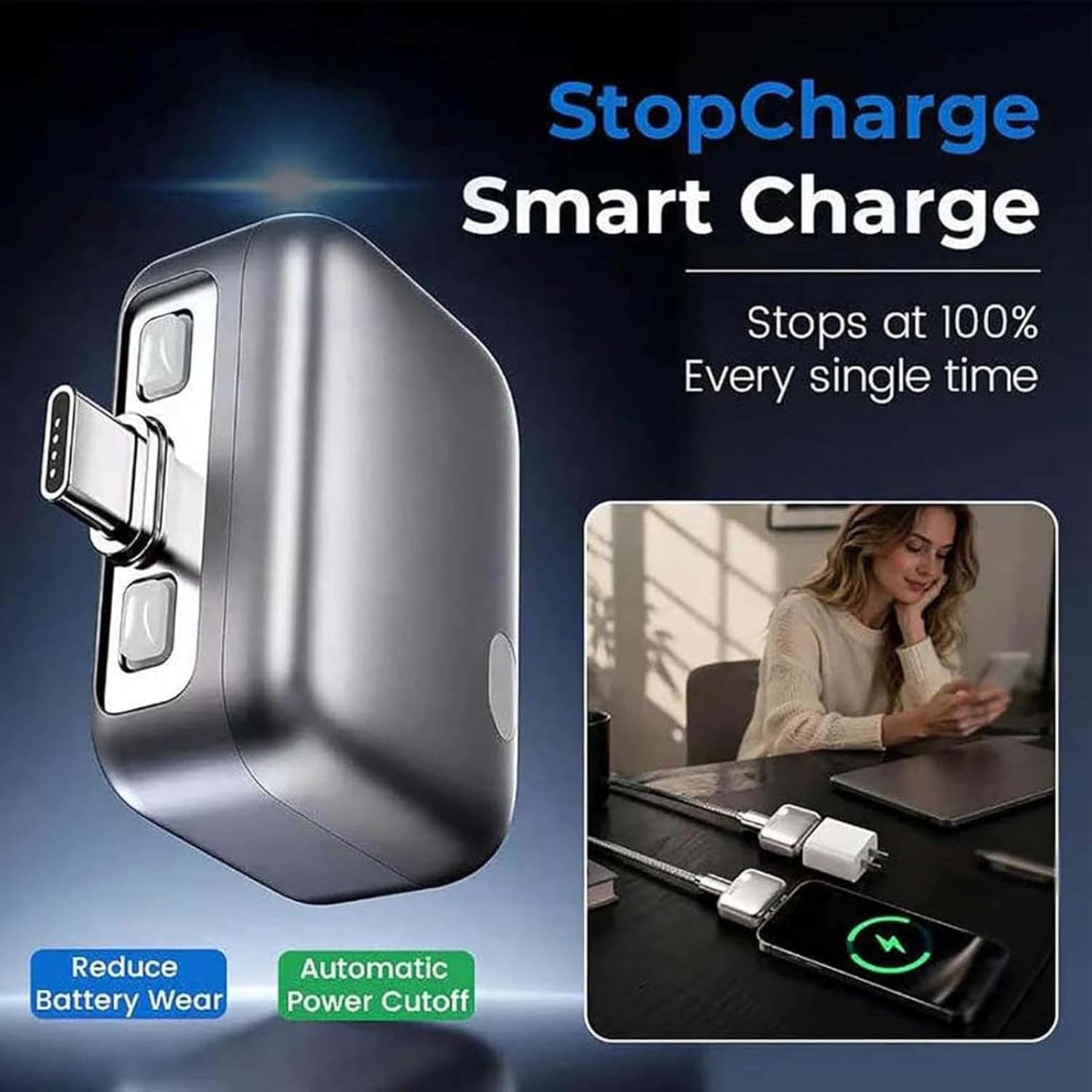 🔋Smart Auto Cut-Off Charger Adapter – Battery Protection Fast Charger⚡