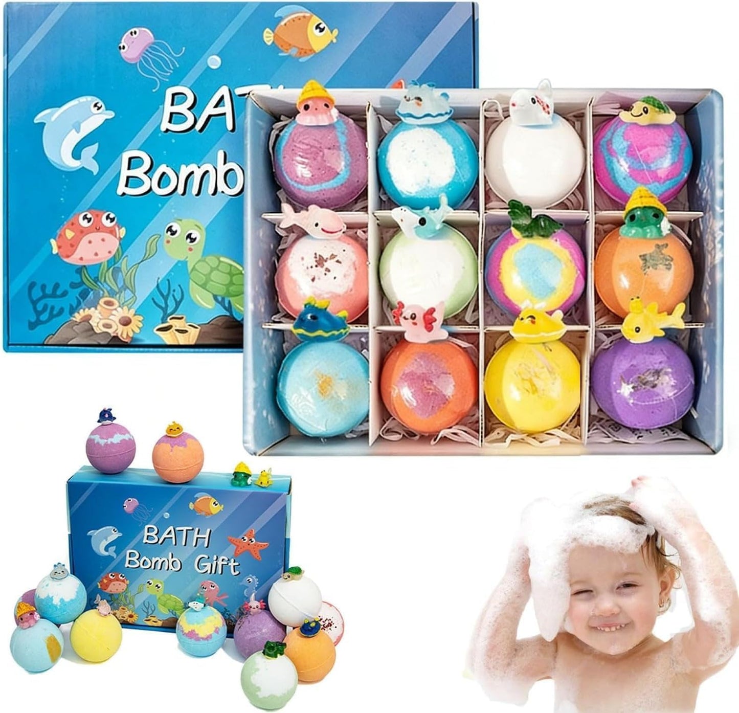 👉 🛁 Kids Bath Bombs with Surprise Toys – 12 Pack 🎁