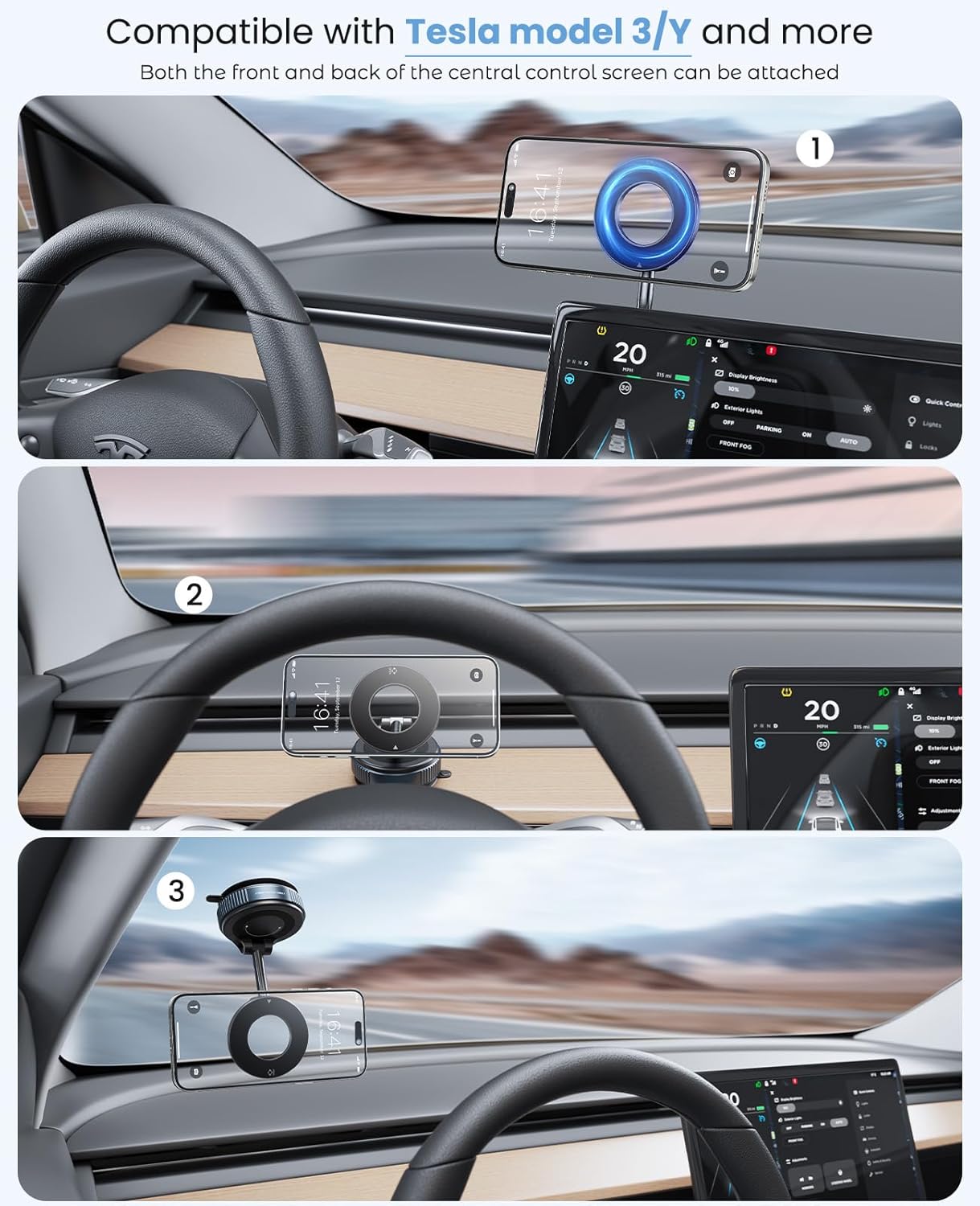 🧲 Vacuum Suction Magnetic Car Phone Holder