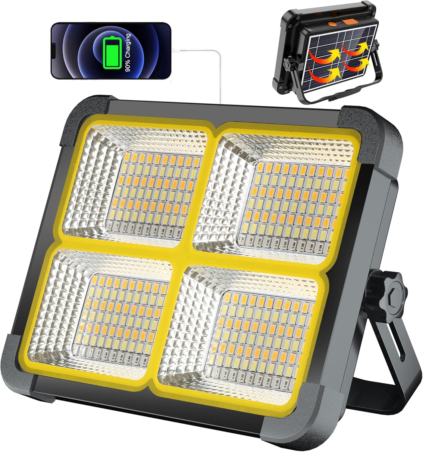 ☀️ Solar LED Flood Light 100W – Emergency Power Bank 🔦
