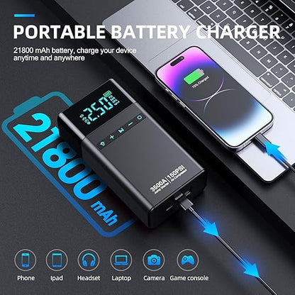 Heavy-Duty Car Battery Booster & Tire Inflator