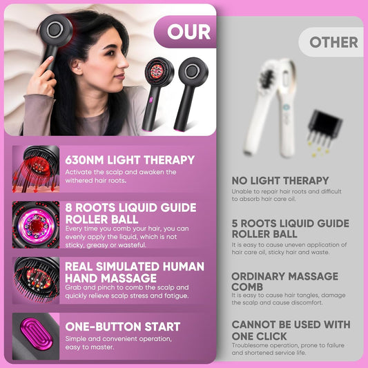 3 in 1 Scalp Massager Hair Growth Hair Oil Applicator, Waterproof Electric Scalp  Head Massager