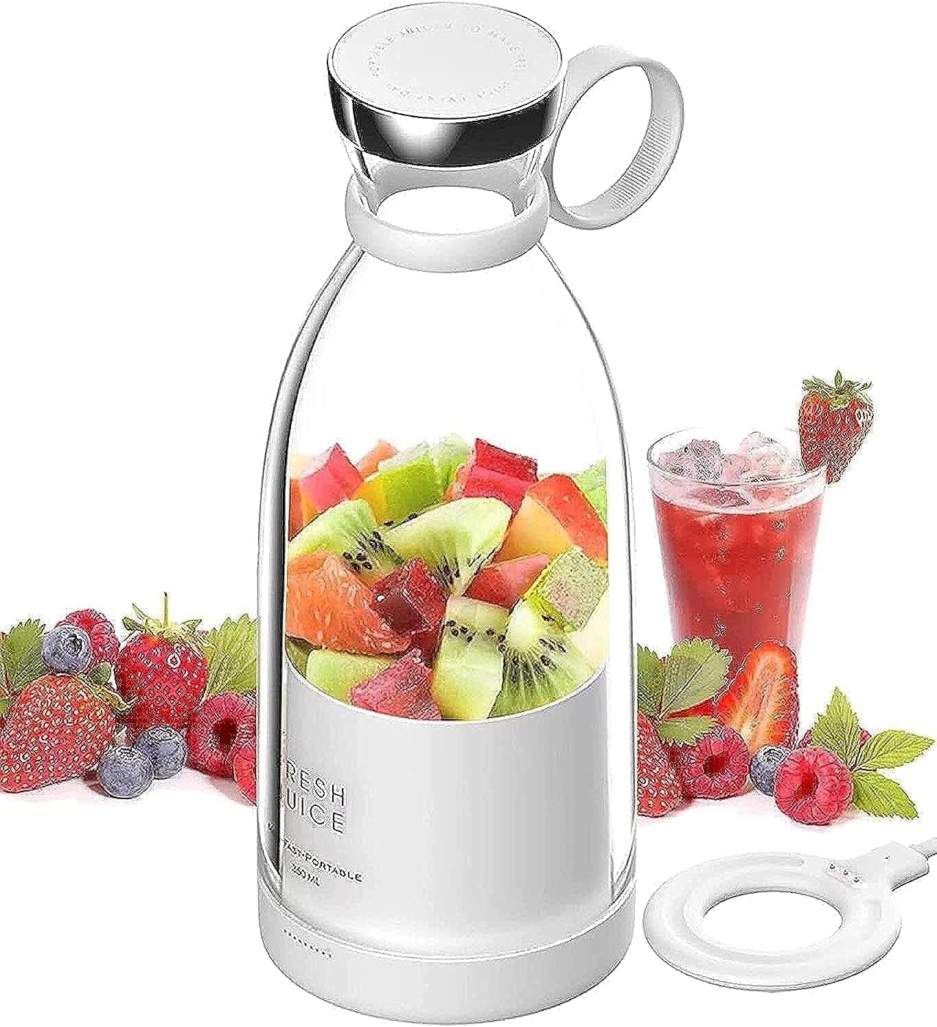 Portable Blender for Shakes and Smoothies with 11.83 Oz Travel Cup and Lid,