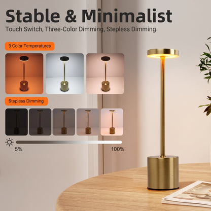Rechargeable LED Table Lamp – Cordless Dimmable Light