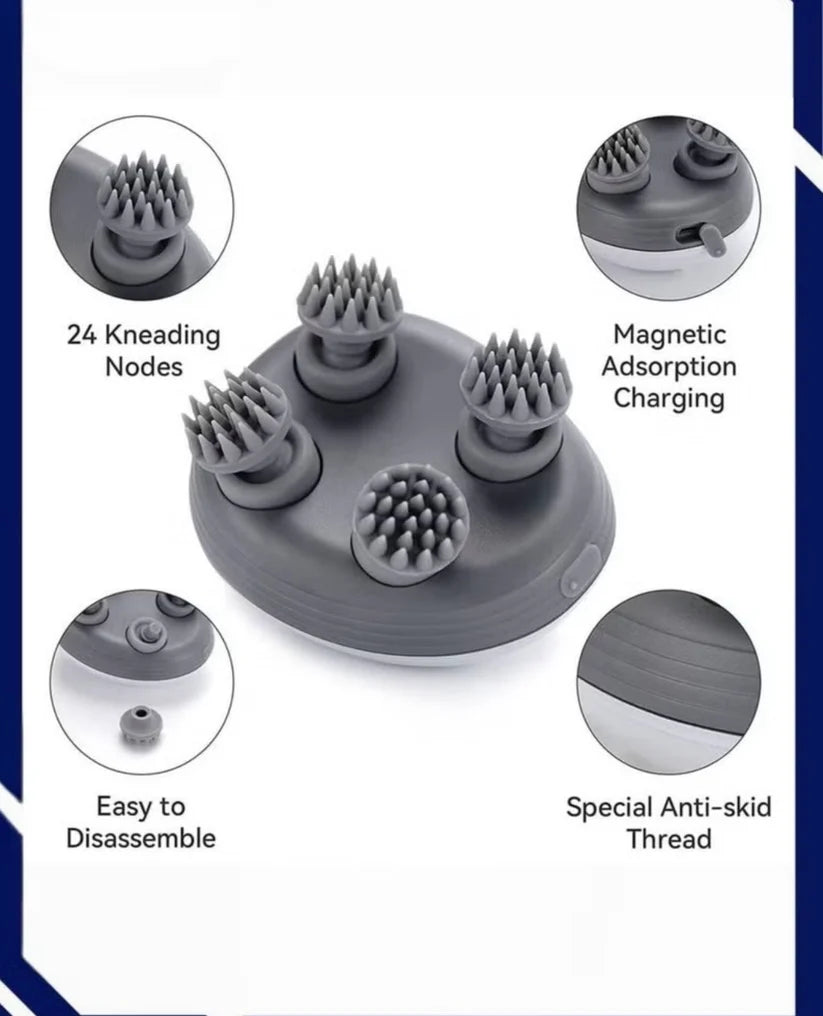Octopus Scalp Massager - Electric Head Massager(Silvery White)