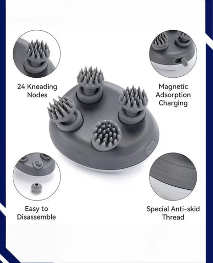 Octopus Scalp Massager - Electric Head Massager(Silvery White)