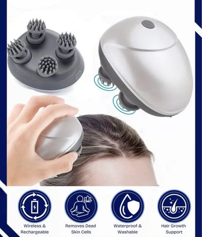 Octopus Scalp Massager - Electric Head Massager(Silvery White)