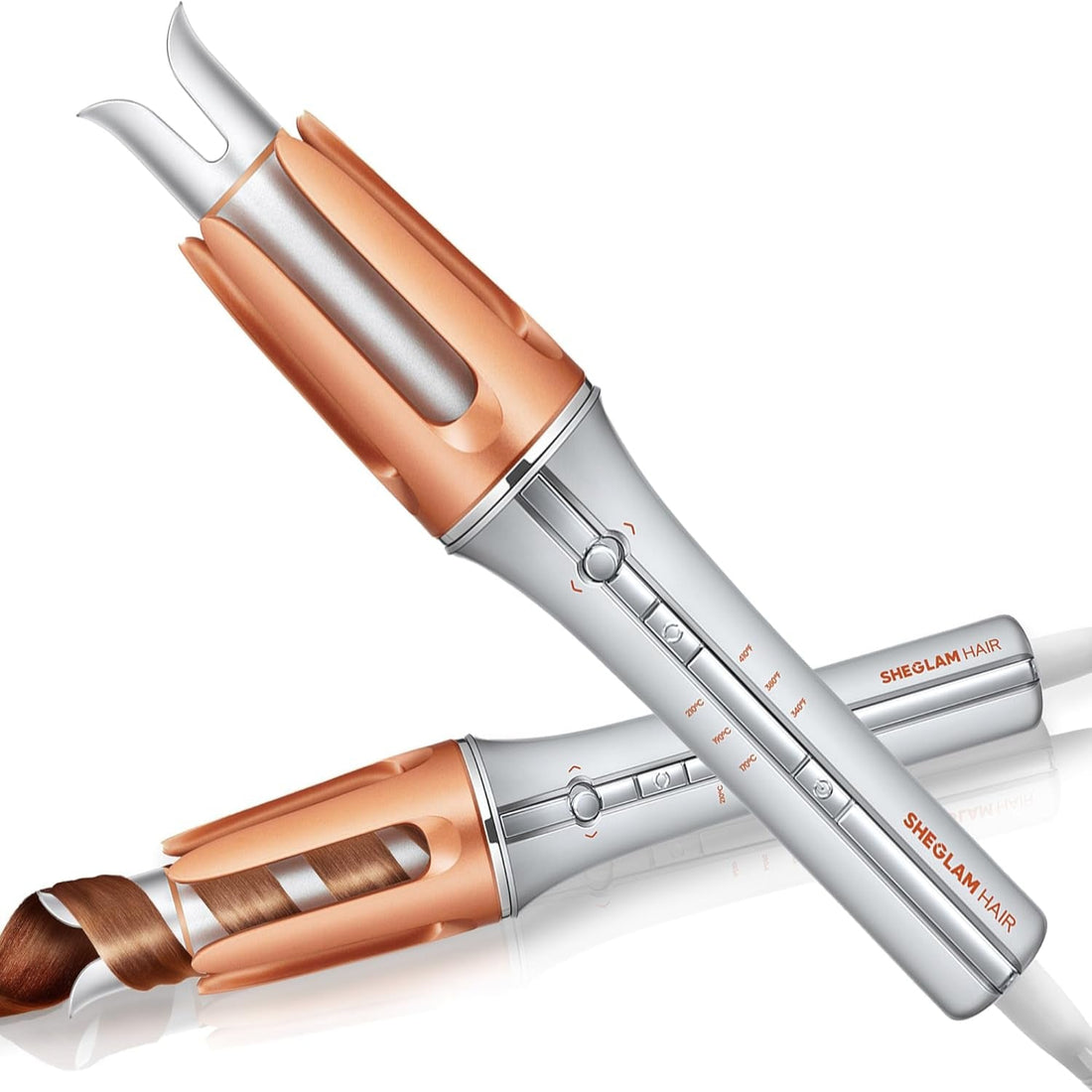 Automatic Curling Iron 1 1/4 Inch with 3 Temperatures Fast Heating, 2-Way Rotation