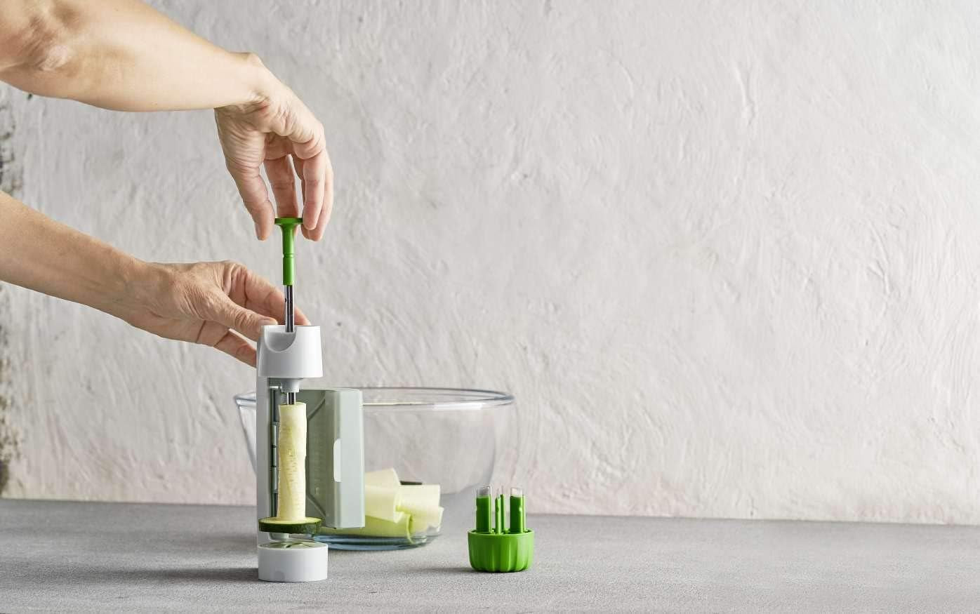 Veggie Sheet Slicer, Green, Plastic, Fruit and Vegetable Cutter