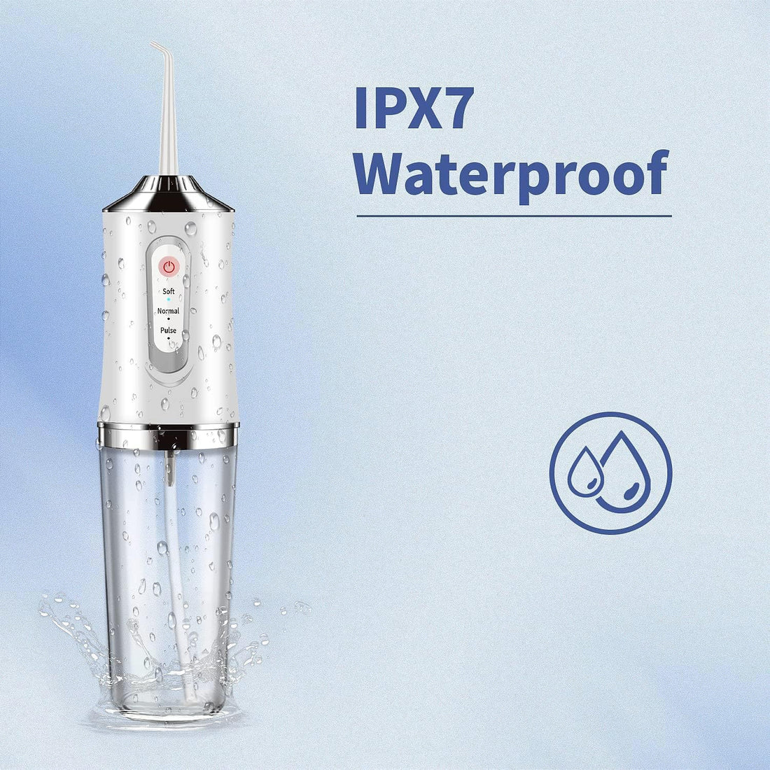 Water-Flosser-Cordless-Teeth-Cleaner Water Dental Flosser with 3 Modes 4 Jets Rechargeable 