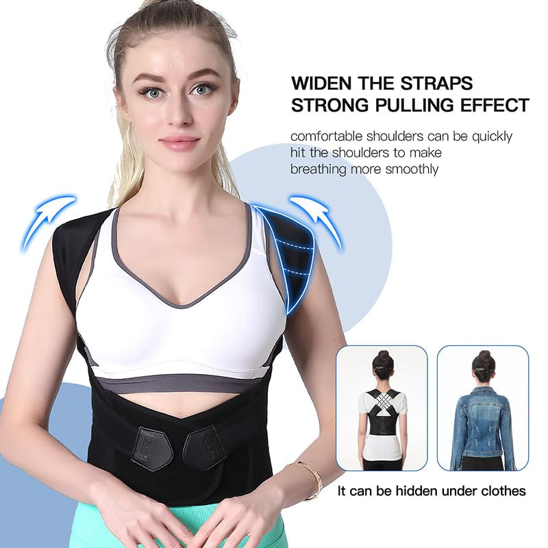 Posture Corrector for Women and Men,Adjustable Shoulder Straightener,Back Support Brace