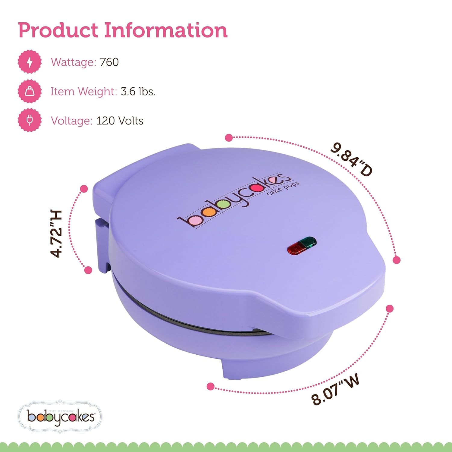 Cake Pop Maker by Select Brands - Kit for Birthdays & More - Includes Decorating Stand & 50 Sticks 