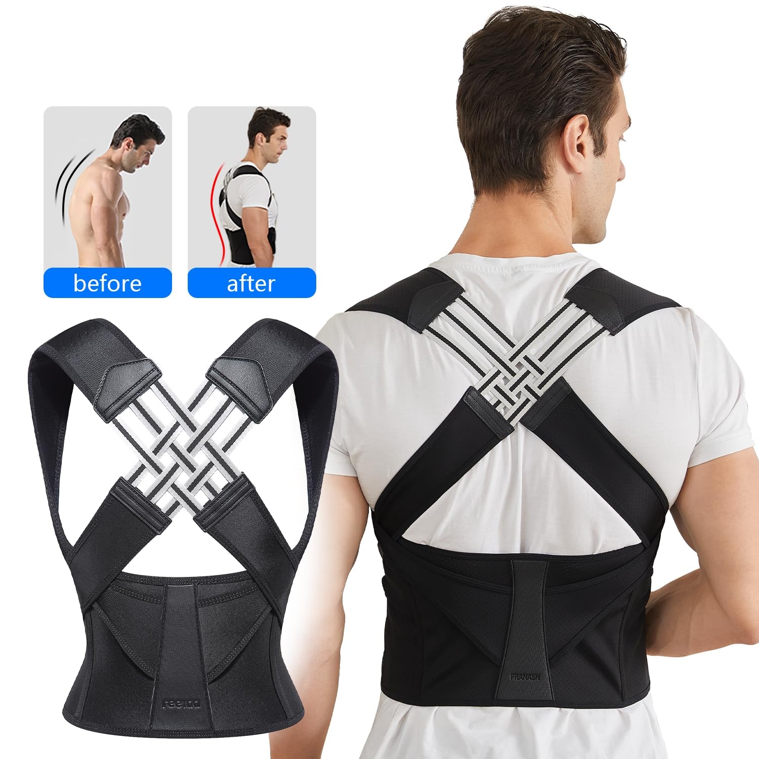 Posture Corrector for Women and Men,Adjustable Shoulder Straightener,Back Support Brace
