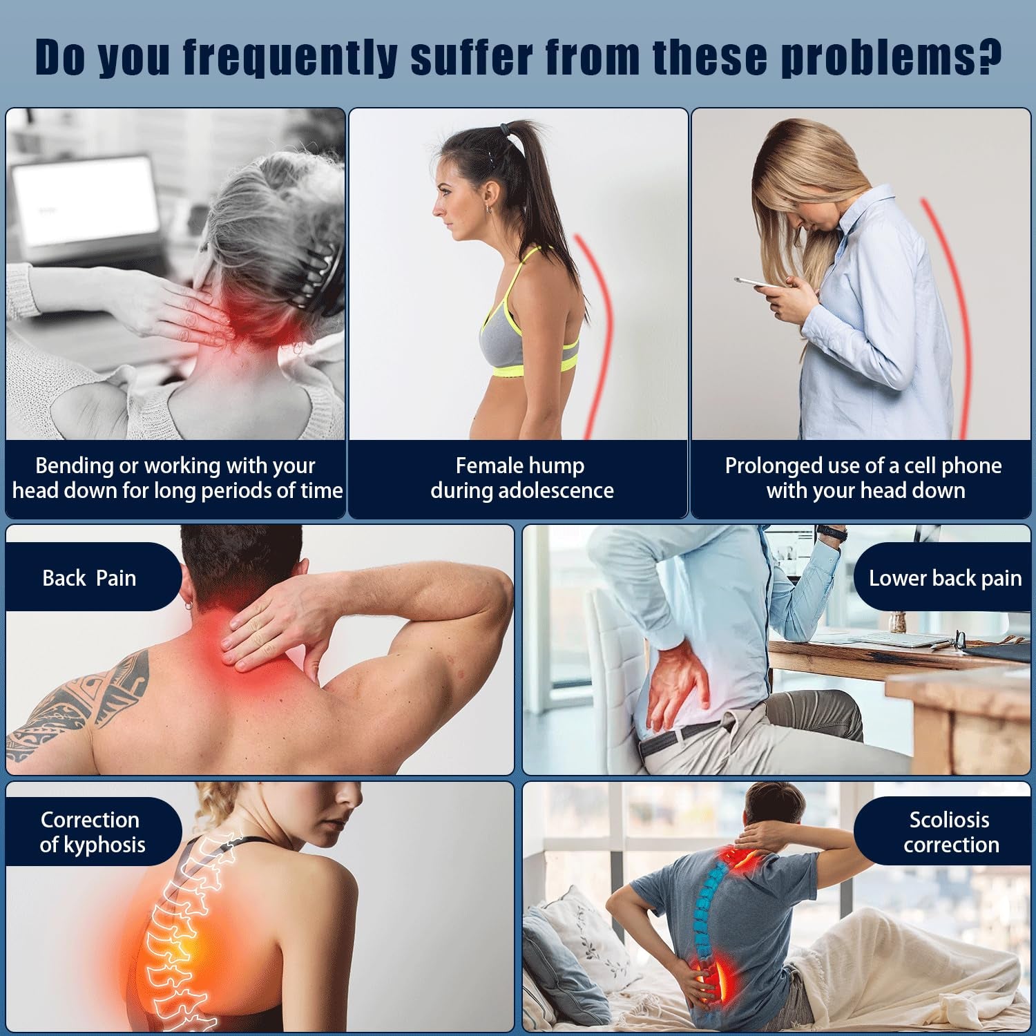 Posture Corrector for Men and Women, Adjustable Back Brace for Back, Neck and Shoulder Pain Relief