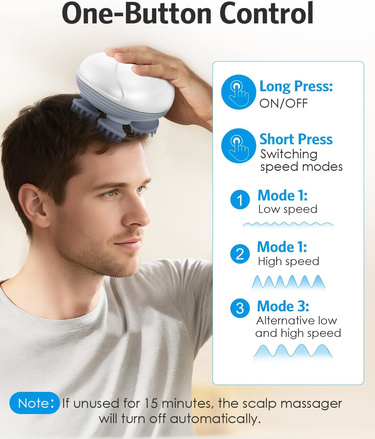 Upgraded Electric Scalp Massager, Portable Head Massager with Kneading 96 Massage Nodes,